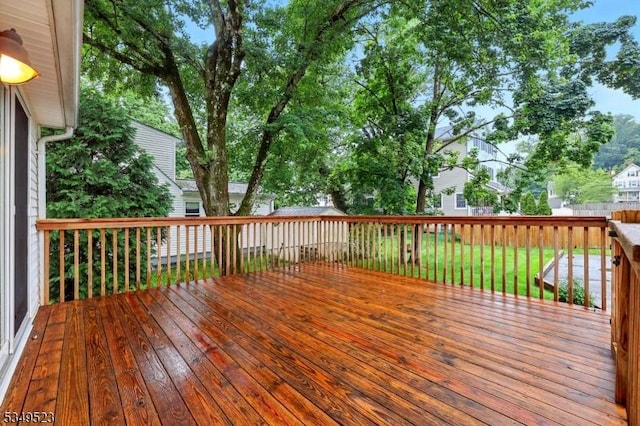 59 James St, Morristown Town, NJ 07960 - wooden terrace with a fenced backyard