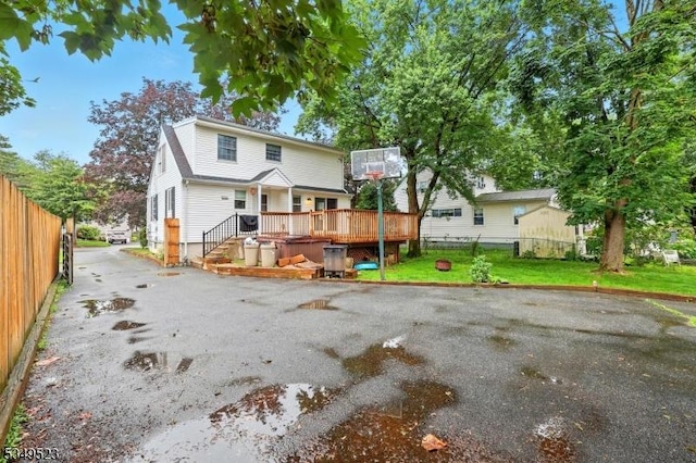 59 James St, Morristown Town, NJ 07960 - back of house featuring a wooden deck