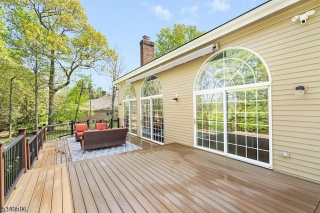 30 Mountain Ridge Dr, Livingston Twp, NJ 07039 - deck with an outdoor hangout area
