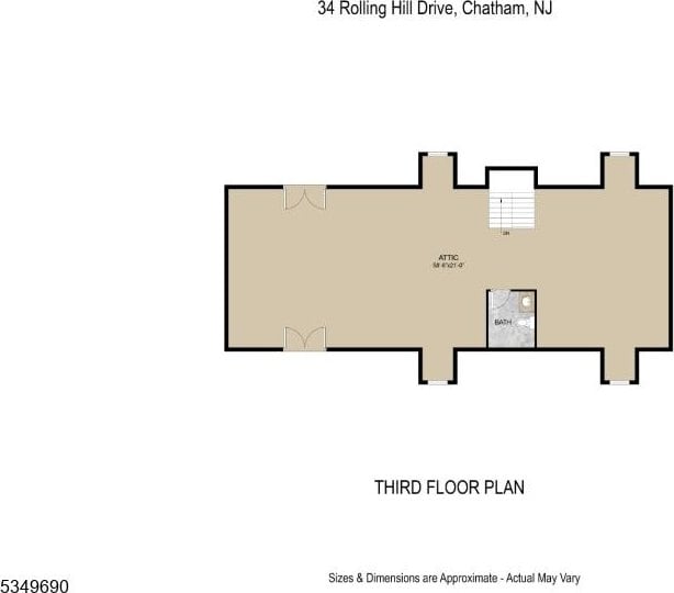 34 Rolling Hill Dr, Chatham Twp, NJ 07928 - floor plan / room layout