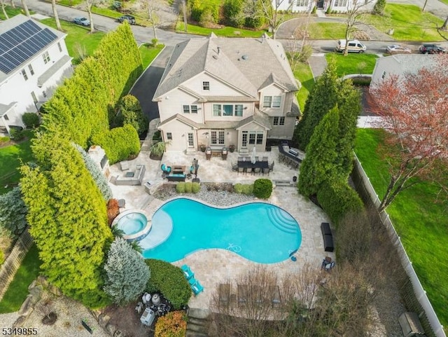 birds eye view of property
