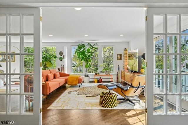 sunroom / solarium with french doors and a wealth of natural light