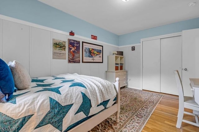 1056 Buxton Rd, Bridgewater Twp, NJ 08807 - bedroom featuring wood finished floors and a closet