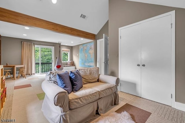 1056 Buxton Rd, Bridgewater Twp, NJ 08807 - living room with carpet floors and recessed lighting