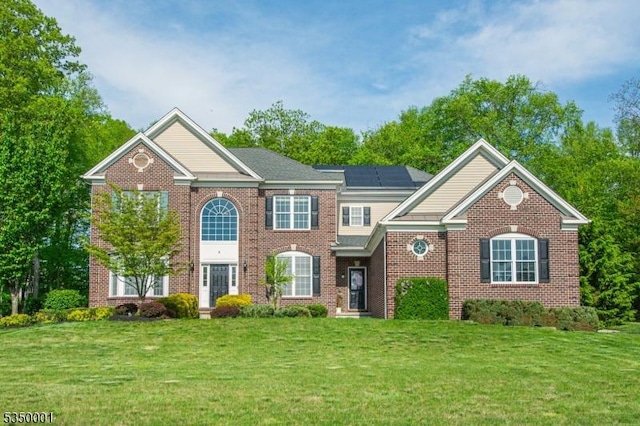 8 Marcin Way, Mount Olive Twp, NJ 07836 - view of front of property with brick siding and a front yard