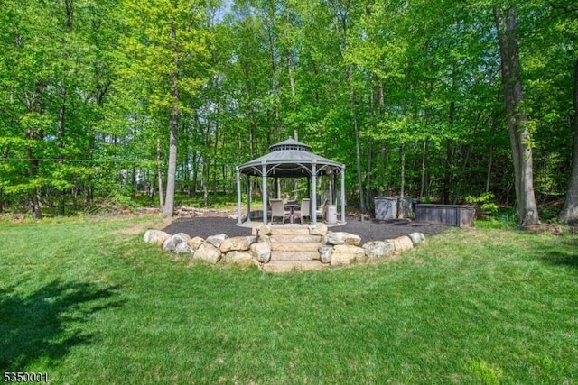 8 Marcin Way, Mount Olive Twp, NJ 07836 - view of grassy yard featuring a gazebo