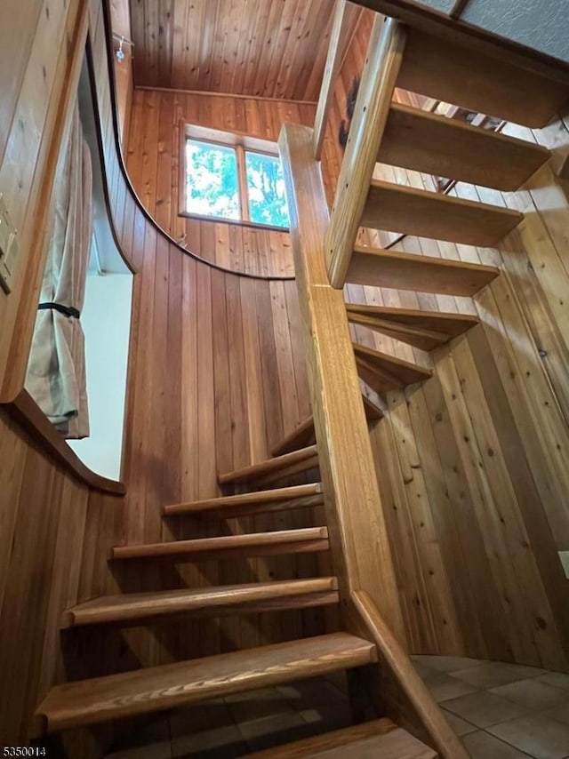 20 Glenwood Ln, Vernon Twp, NJ 07461 - staircase with wooden walls