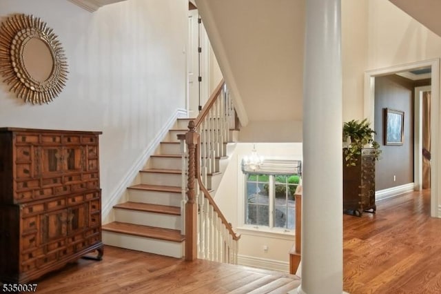 9 Valley View Dr, Lebanon Twp, NJ 07830 - stairway featuring wood finished floors and baseboards