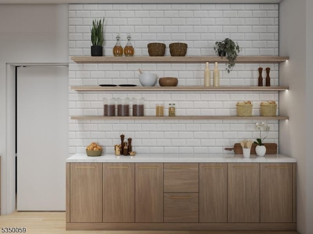 bar with backsplash