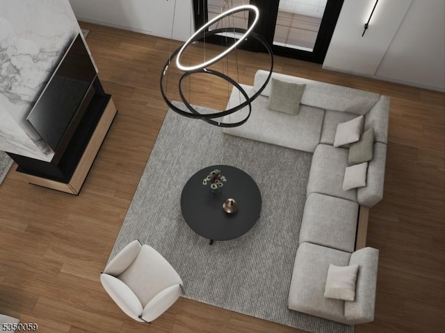 details featuring wood finished floors