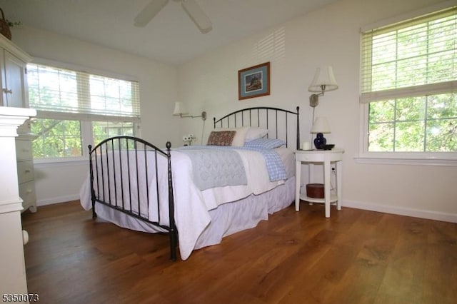 21 Crabapple Ln, Franklin Twp, NJ 08823 - bedroom featuring wood finished floors, baseboards, and a ceiling fan