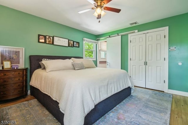 15 Longhill Rd, Randolph Twp, NJ 07869 - bedroom featuring wood finished floors, a closet, baseboards, and a ceiling fan
