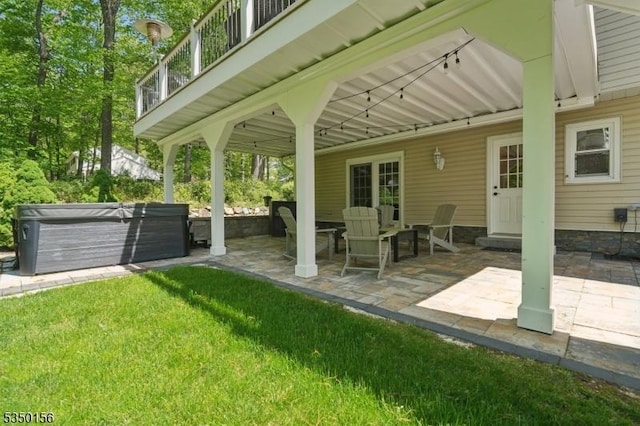 15 Longhill Rd, Randolph Twp, NJ 07869 - view of patio / terrace featuring a hot tub
