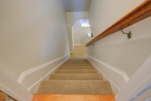 stairs with baseboards