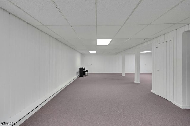 459 Ridge Rd, Watchung Boro, NJ 07069 - finished below grade area with a drop ceiling and carpet floors