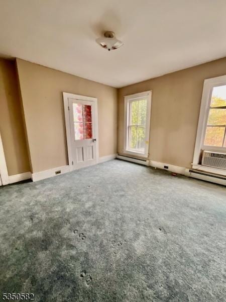 32 High St, Blairstown Twp, NJ 07825 - carpeted spare room with healthy amount of natural light, baseboards, and cooling unit