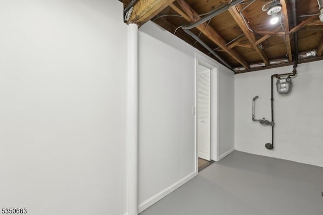 view of basement