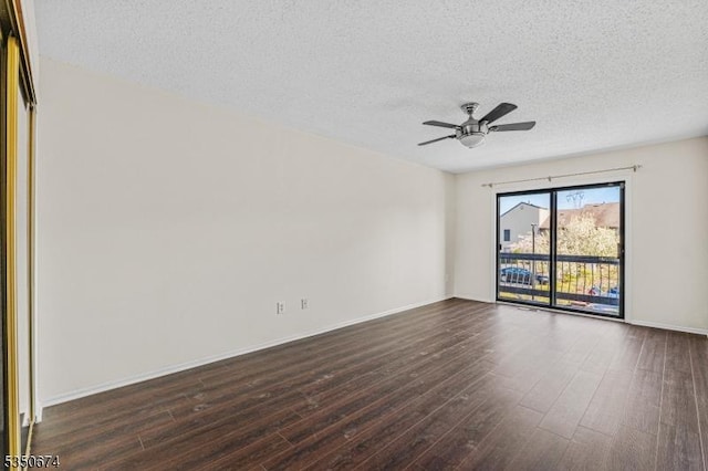 10 Brook St, Franklin Twp, NJ 08873 - unfurnished room with ceiling fan, dark wood-style flooring, and a textured ceiling