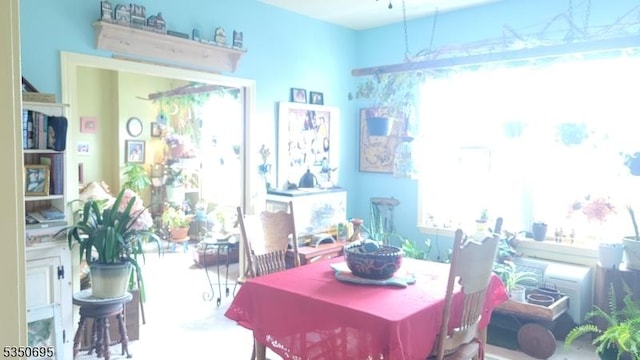 view of dining space