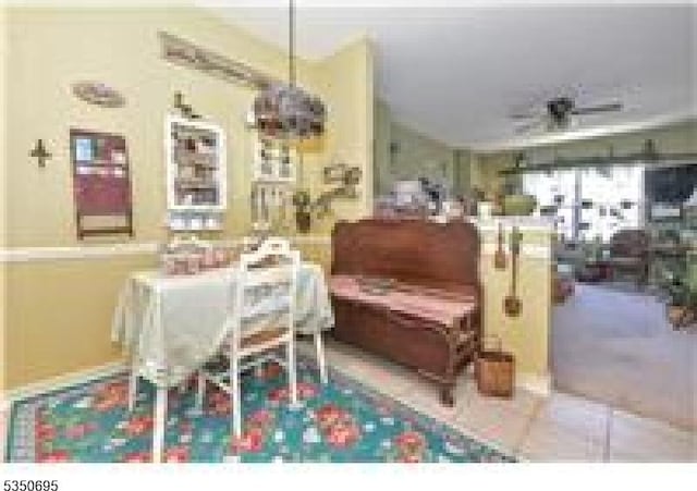 view of dining room