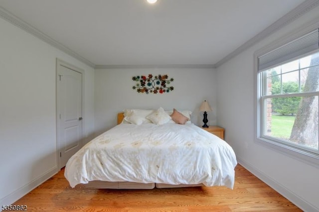 1 Dock Watch Hollow Rd, Warren Twp, NJ 07059 - bedroom with crown molding, light wood-style floors, and baseboards