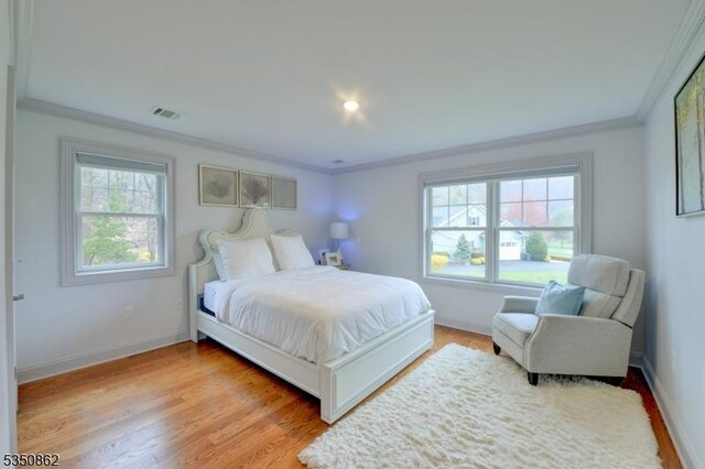 1 Dock Watch Hollow Rd, Warren Twp, NJ 07059 - bedroom with crown molding, baseboards, and light wood finished floors