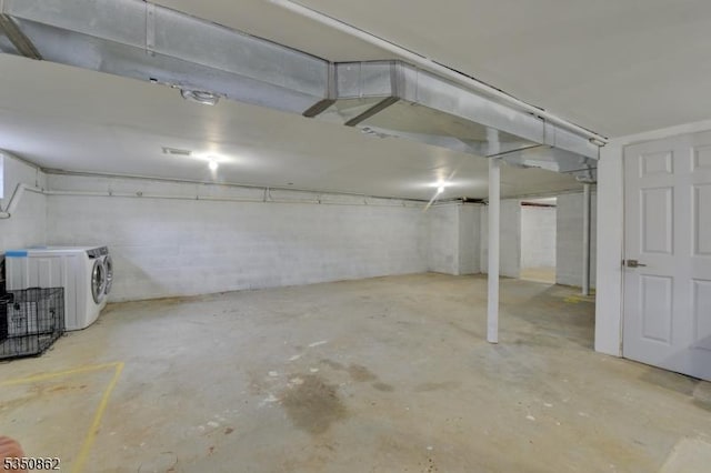 1 Dock Watch Hollow Rd, Warren Twp, NJ 07059 - unfinished below grade area featuring washing machine and dryer