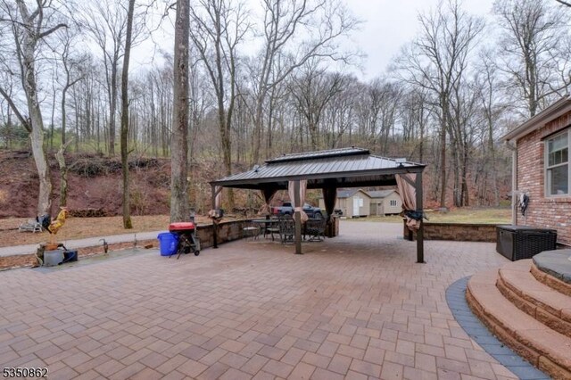 1 Dock Watch Hollow Rd, Warren Twp, NJ 07059 - view of patio with a gazebo