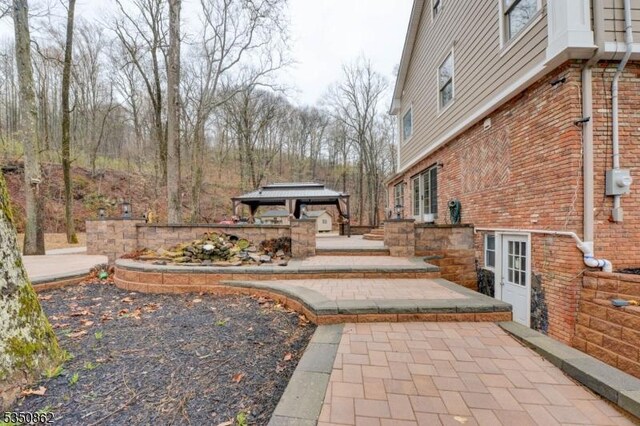 1 Dock Watch Hollow Rd, Warren Twp, NJ 07059 - view of yard with a gazebo and a patio