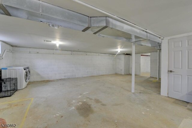 1 Dock Watch Hollow Rd, Warren Twp, NJ 07059 - unfinished below grade area featuring washing machine and dryer