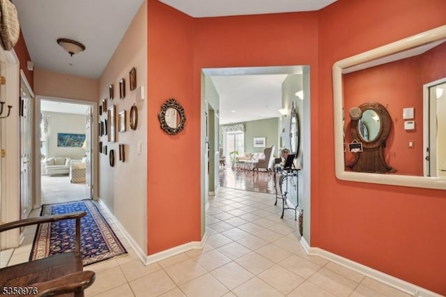 2210 Johnson Dr, Rockaway Twp, NJ 07866 - hall featuring light tile patterned floors and baseboards