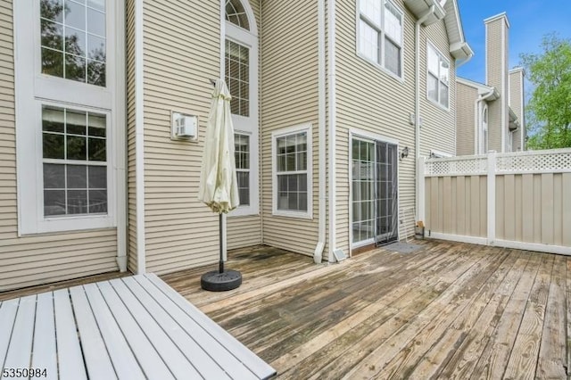 deck with fence