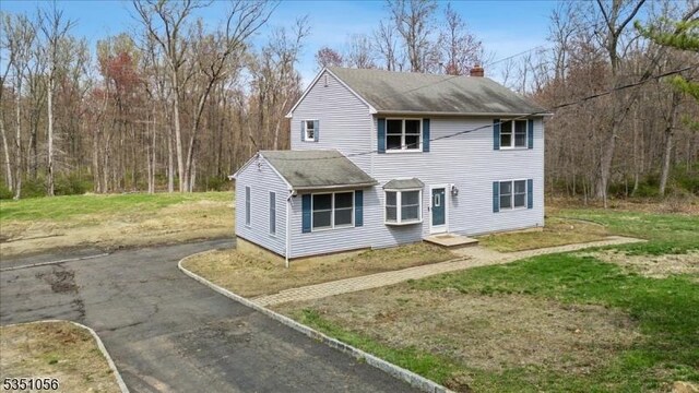 187 Mount Horeb Rd, Warren Twp, NJ 07059 - view of front facade with a chimney