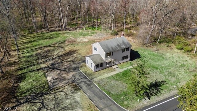 187 Mount Horeb Rd, Warren Twp, NJ 07059 - aerial view featuring a wooded view