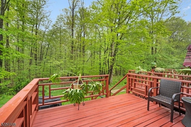 view of wooden deck