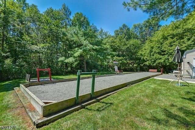 417 Penns Way, Bernards Twp, NJ 07920 - view of home's community with a game area and a lawn