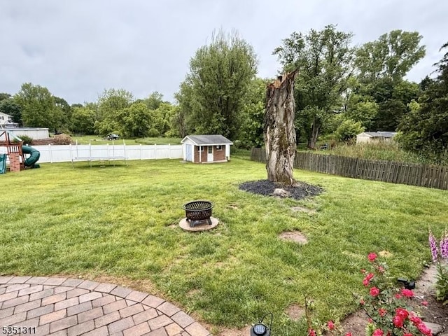 326 Spring Garden Rd, Holland Twp, NJ 08848 - view of yard with an outdoor fire pit and a playground