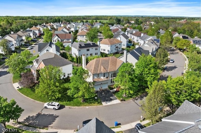 bird's eye view with a residential view