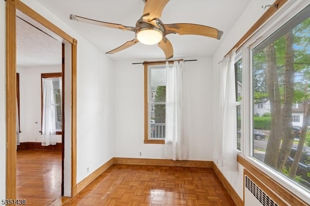 70 Highwood Ave, Englewood City, NJ 07631 - unfurnished room with radiator and a ceiling fan