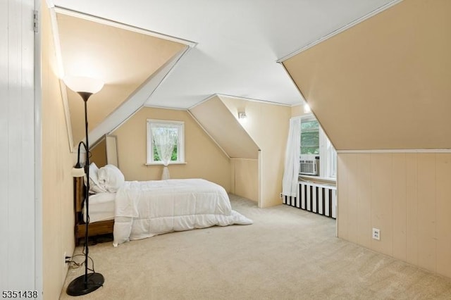 70 Highwood Ave, Englewood City, NJ 07631 - bedroom with multiple windows, carpet floors, and vaulted ceiling
