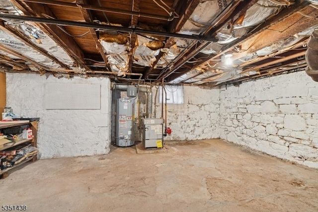 70 Highwood Ave, Englewood City, NJ 07631 - unfinished basement featuring water heater and a heating unit