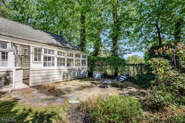 view of yard with a patio