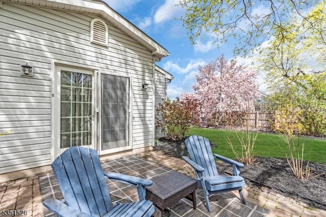 view of patio / terrace with fence
