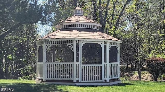view of outdoor structure with a gazebo
