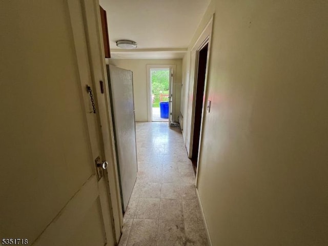 corridor with baseboards
