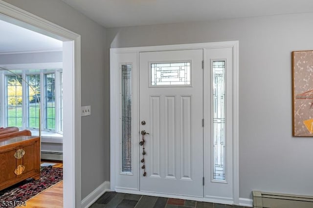 161 Orchard Rd, Montgomery Twp, NJ 08558 - foyer entrance with a baseboard heating unit and baseboards