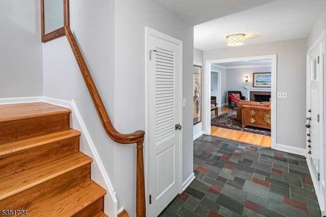 161 Orchard Rd, Montgomery Twp, NJ 08558 - hallway with baseboards and stairs