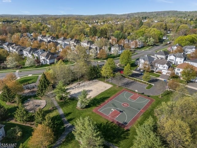 bird's eye view with a residential view