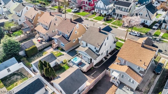 birds eye view of property featuring a residential view
