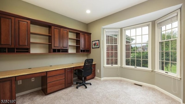 5 Dege Farm Rd, Tewksbury Twp, NJ 07830 - office space featuring built in desk, light colored carpet, and baseboards